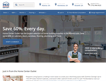 Tablet Screenshot of homecenteroutlet.com